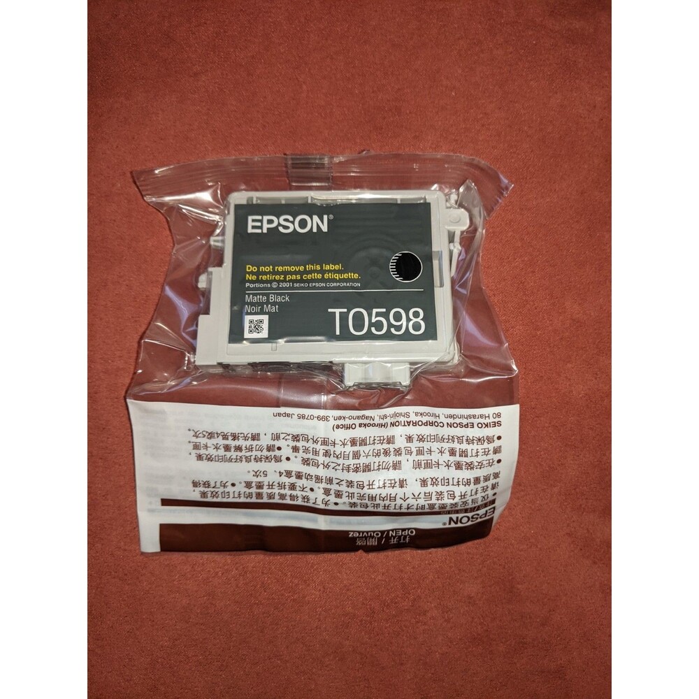 Genuine Epson T0598 Black Ink, New, Epson Stylus Photo R2400 Printer